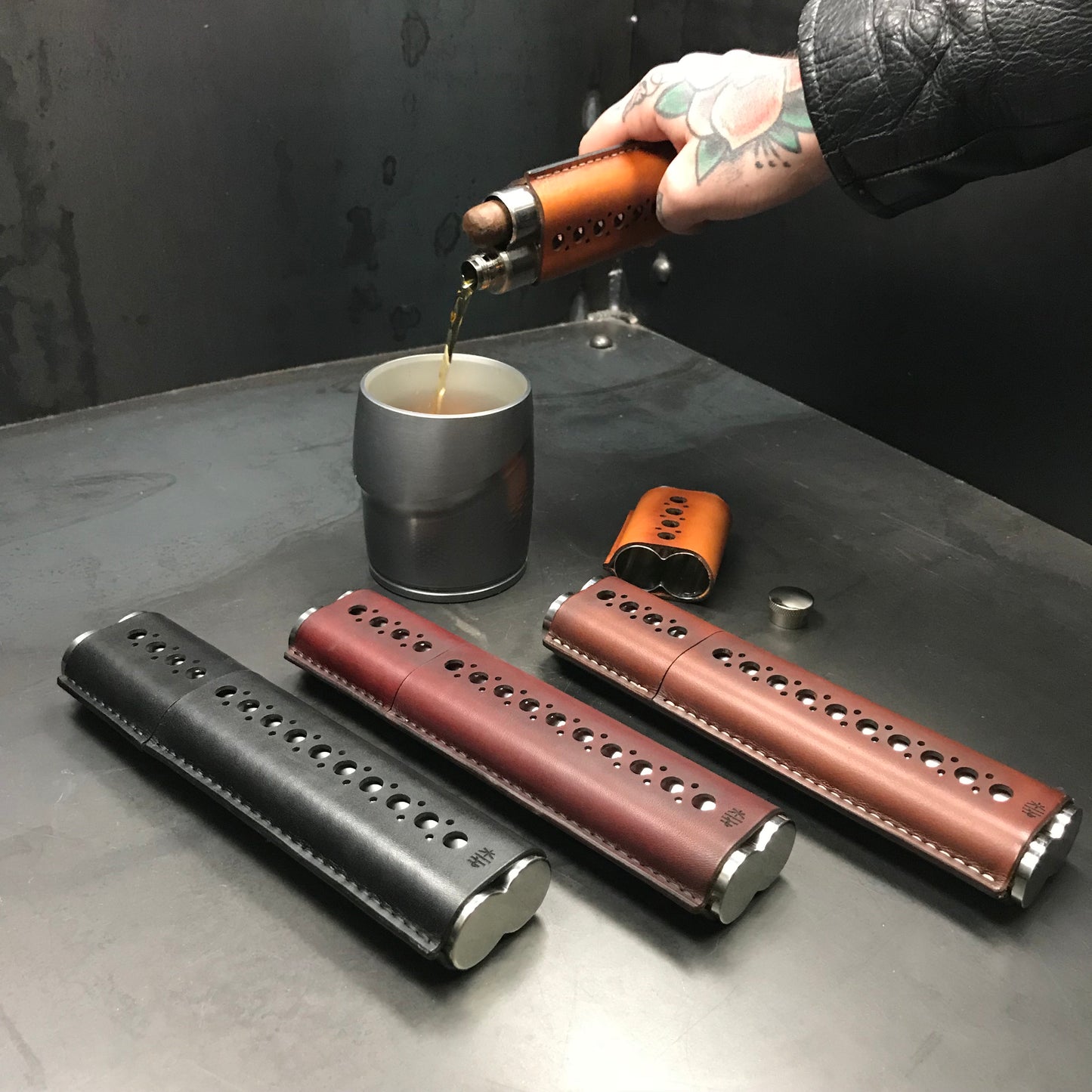 Cigar Case & Flask