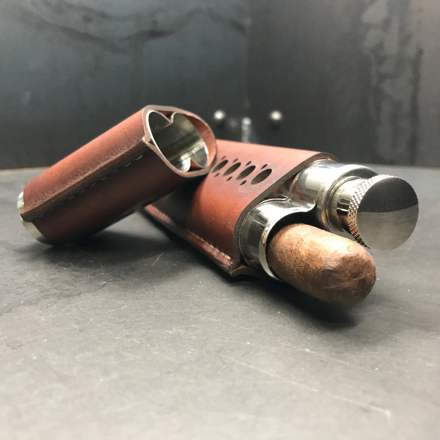Cigar Case & Flask